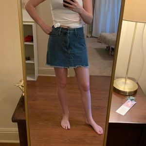 just black tatiana denim skirt